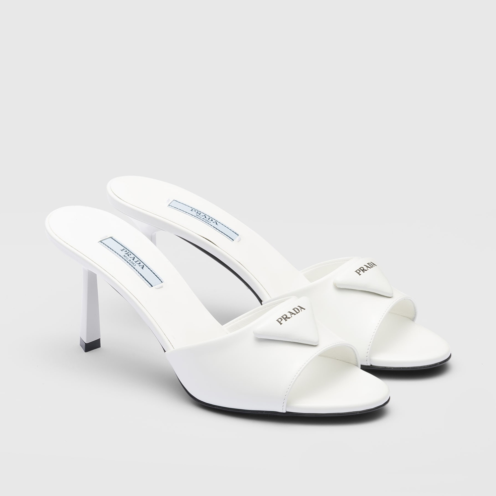Prada White Brushed Leather Sandals 1XX657_055_F0009_F_075